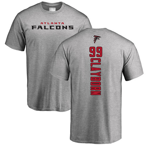 Atlanta Falcons Men Ash Adrian Clayborn Backer NFL Football #99 T Shirt->nfl t-shirts->Sports Accessory